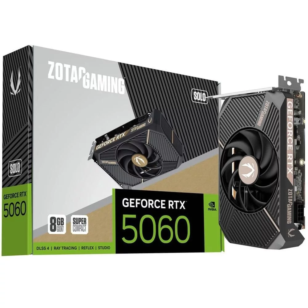 Видеокарта Zotac RTX5060 SOLO 8GB GDDR7 128bit 3xDP HDMI 1FAN LITE PACK (ZT-B50600G-10L)
