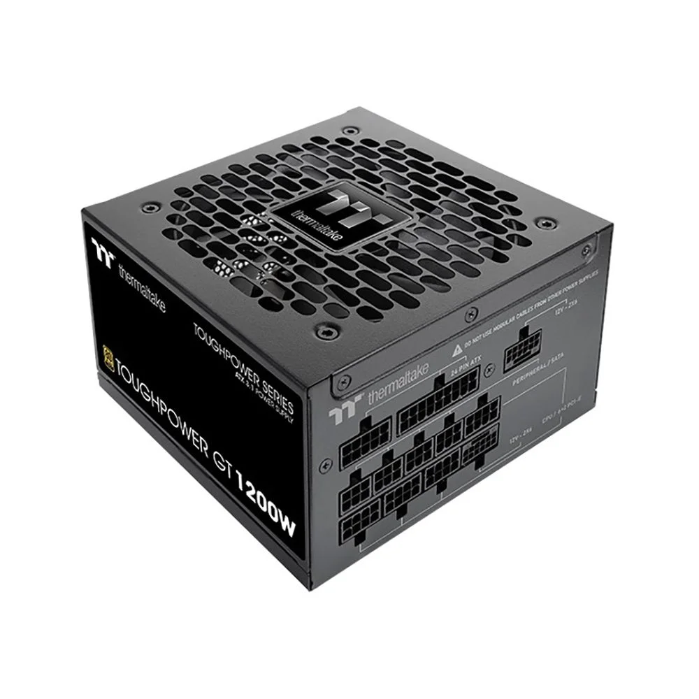 Блок питания Thermaltake ATX 1200W Toughpower GT 80+ gold 24pin APFC 140mm fan 12xSATA Cab Manag RTL (PS-TPT-1200FNFAGE-3)