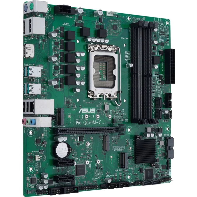 Материнская плата ASUS PRO Q670M-C-CSM Soc-1700 Intel Q670 4xDDR5 mATX AC`97 8ch(7.1) GbLAN RAID+HDMI+DP (90MB19E0-M0EAYC)