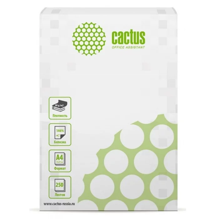 Бумага Cactus CS-OP-A480250 A4/80г/м2/250л./белый CIE146% общего назначения(офисная)