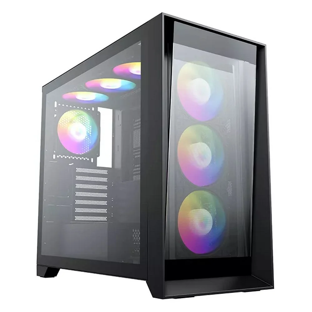 Корпус ACD Lagrange black with 4 pcs ARGB fan (PWM+5V 3PIN) +FAN HUB (AH-TC1GC-000)