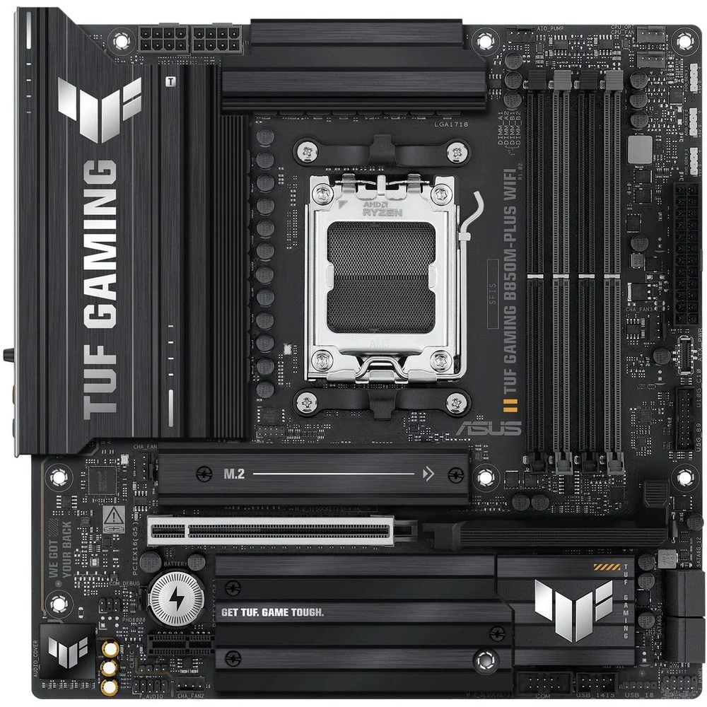 Материнская плата ASUS Bad Pack TUF GAMING B850M-PLUS WIFI AM5 mATX 4xDDR5 PCIEx16 PCIEx1 3xM.2 USB-C DP HDMI 2.5GLAN (90MB1IY0-M0EAY0||BP)