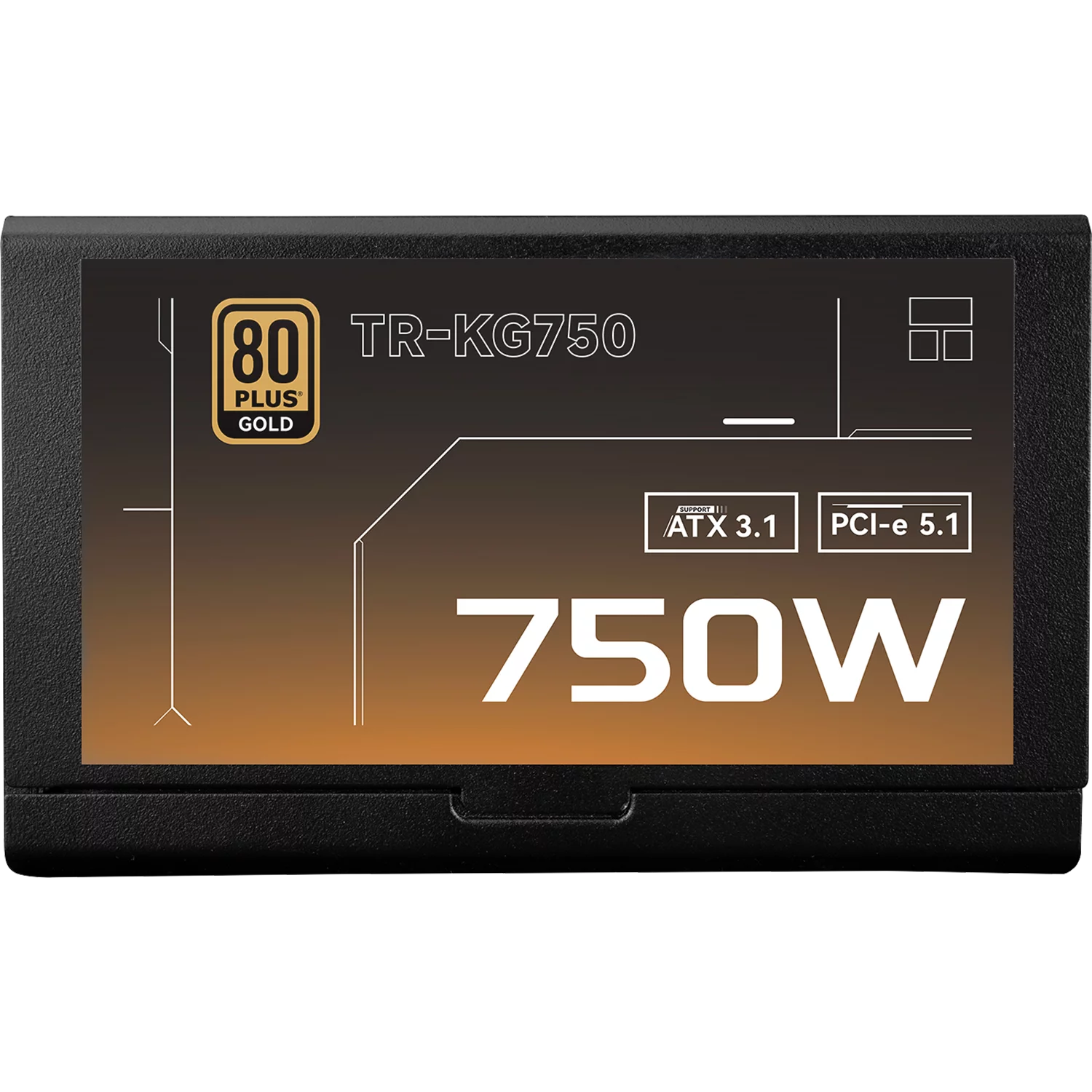 Блок питания 750W/ Power Supply Thermalright, 750W 80+ Gold (ATX, 3.1, PCIe 5.1, Full modular, 1x24(20+4)pin, 2xCPU 8(4+4)pin, 2xPCIe*2 8(6+2)pin, 1x12VHPWR, 8xSATA3, 3xMOLEX4pin, Active, 120x120mm, 1 (TR-KG750)