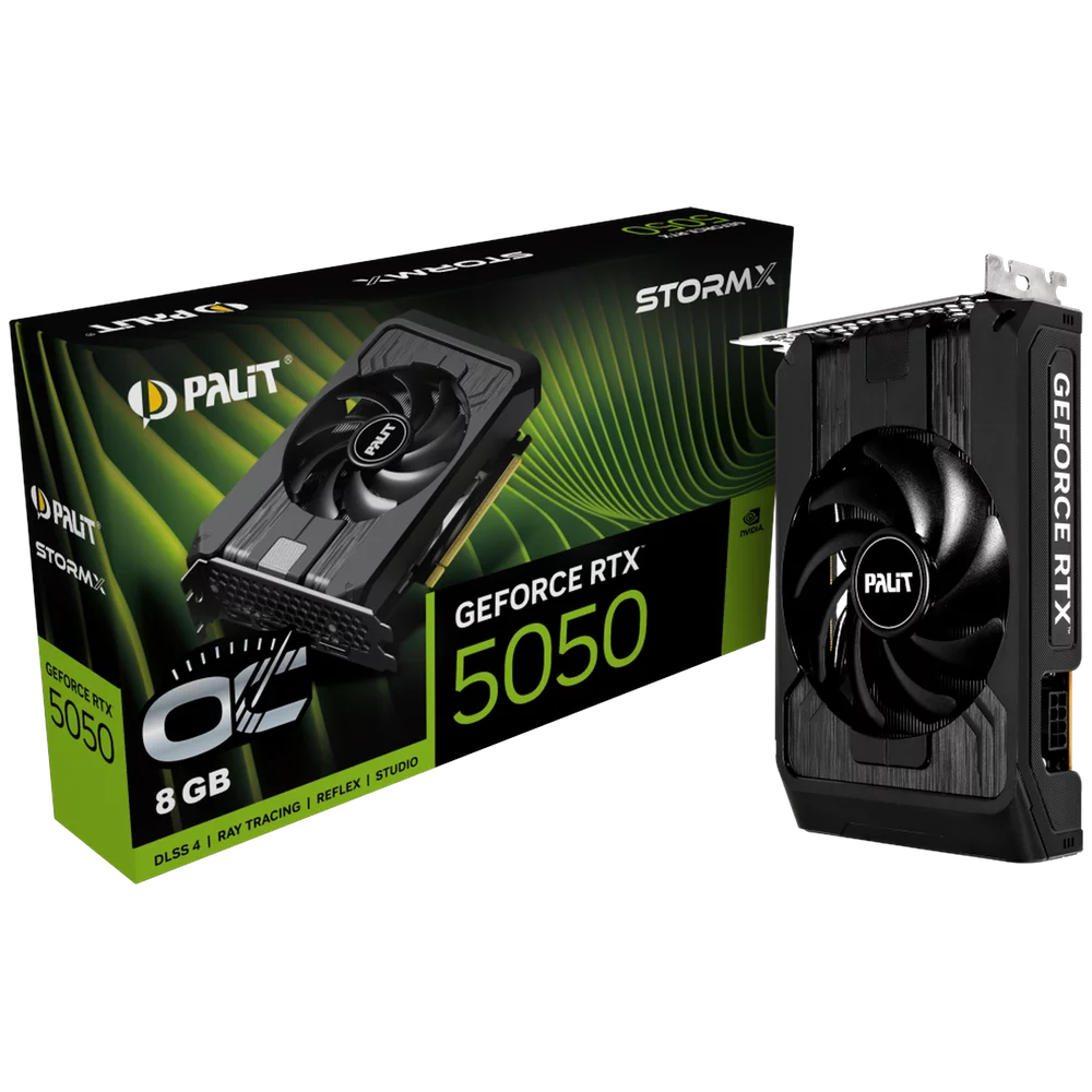 Видеокарта PCIE16 RTX5050 8GB PA-RTX5050 STORMX OC 8GB PALIT (NE65050T19P1-GB2070F)