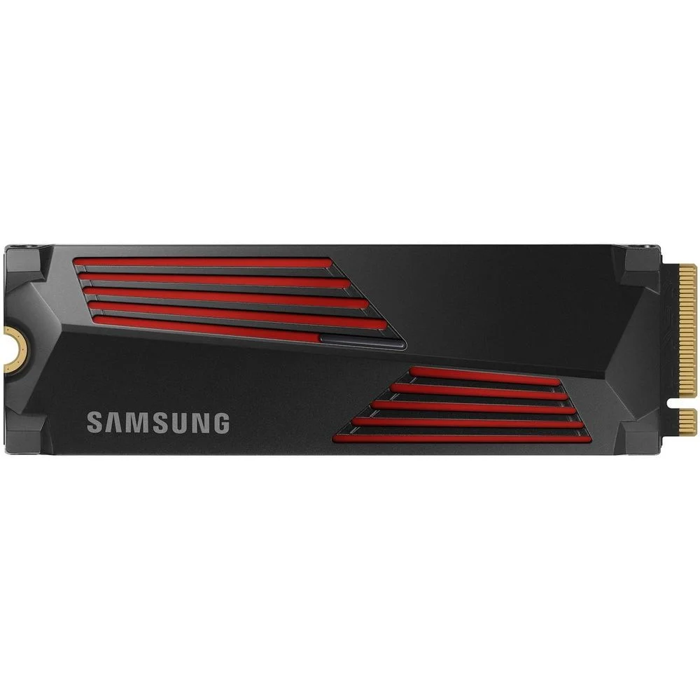 Твердотельный накопитель SSD M.2 2280 4TB Samsung 990 PRO with Heatsink MZ-V9P4T0GW PCIe Gen4x4 with NVMe, 7450/6900, IOPS 1600/1550K, MTBF 1.5M, Samsung V-NAND TLC, 4GB LPDDR4MB, 2400TBW, RTL