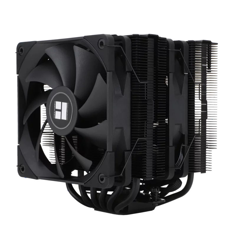 Кулер для процессора/ Thermalright Peerless Assassin 120 Black (4-pin PWM, 157mm, Ni/CU, 6x6mm, 2x120mm, 66.17CFM, 25.6dBA, 1550RPM, S: 1700, 1200, 20XX, 115X, AM5, AM4) (PA120-BLACK)