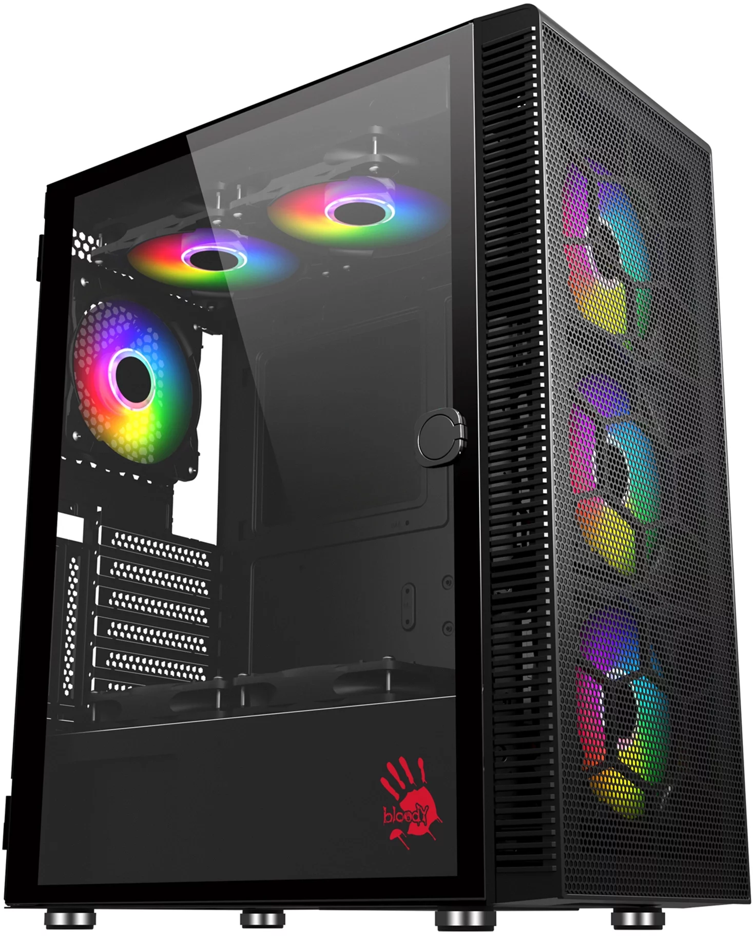 Корпус Bloody BD-CC116 черный без БП ATX 8x120mm 1xUSB2.0 1xUSB3.0 audio bott PSU (BD-CC116-BK)