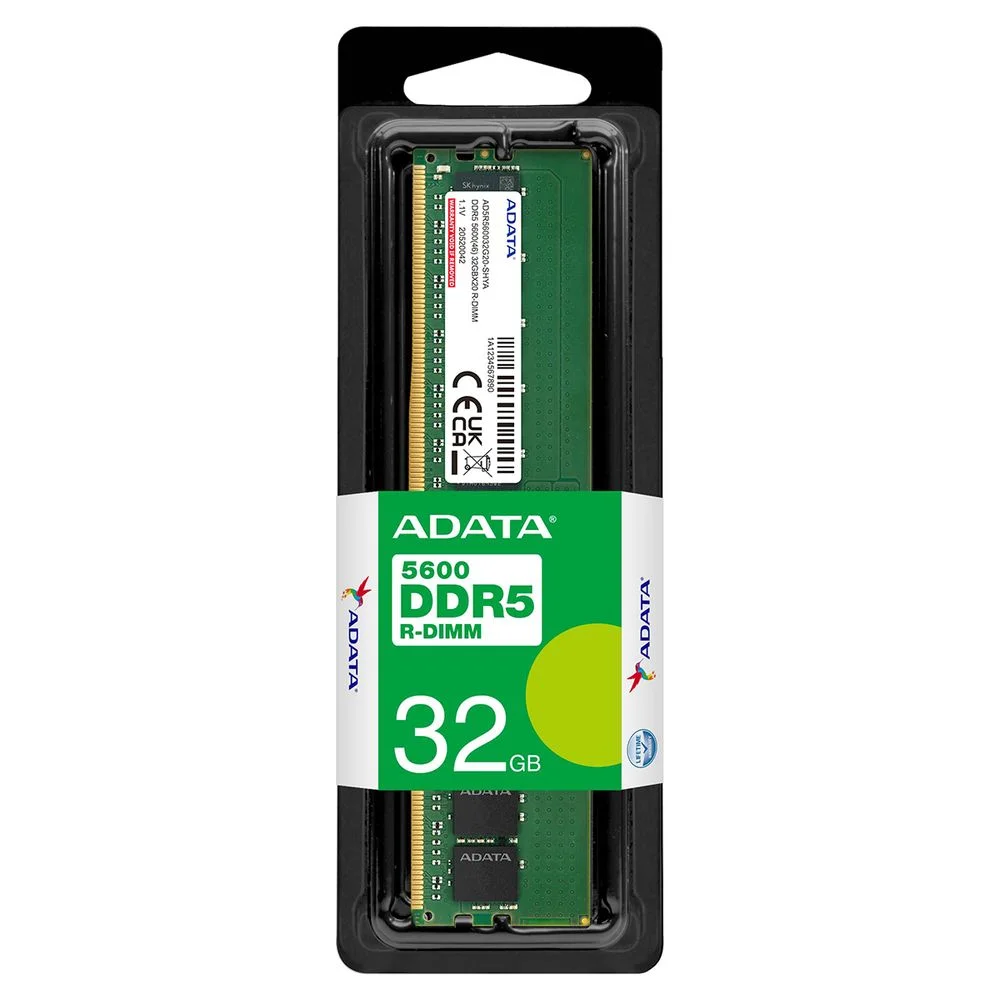 Оперативаня память ADATA DDR5 R-DIMM 32GB 5600MHz 1*32GB ECC Reg 1.1V CL46-45-45 SINGLE TRAY (AD5R560032G20-SHYA)