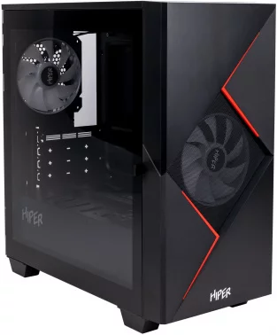Корпус Hiper CYCLOPS BR черный без БП mATX 6x120mm 1xUSB2.0 1xUSB3.0 audio bott PSU