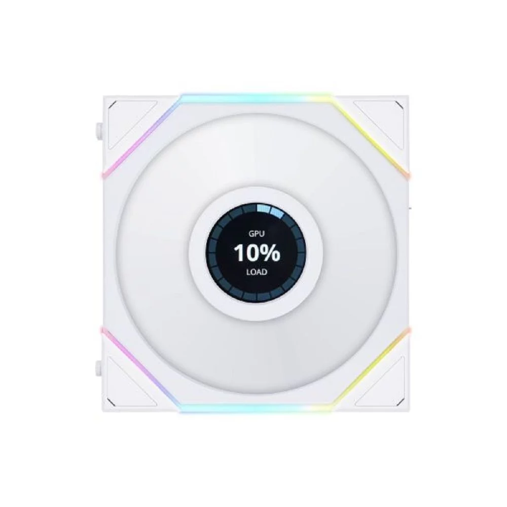Lian Li G99.12TLLCD1W.R0 Вентилятор UNI FAN TL LCD 120 White / 12TLLCD1W/ 120х125х28мм (1.6” LCD дисплей, PWM, ARGB, 200-1900 об/ мин, 27dBa)