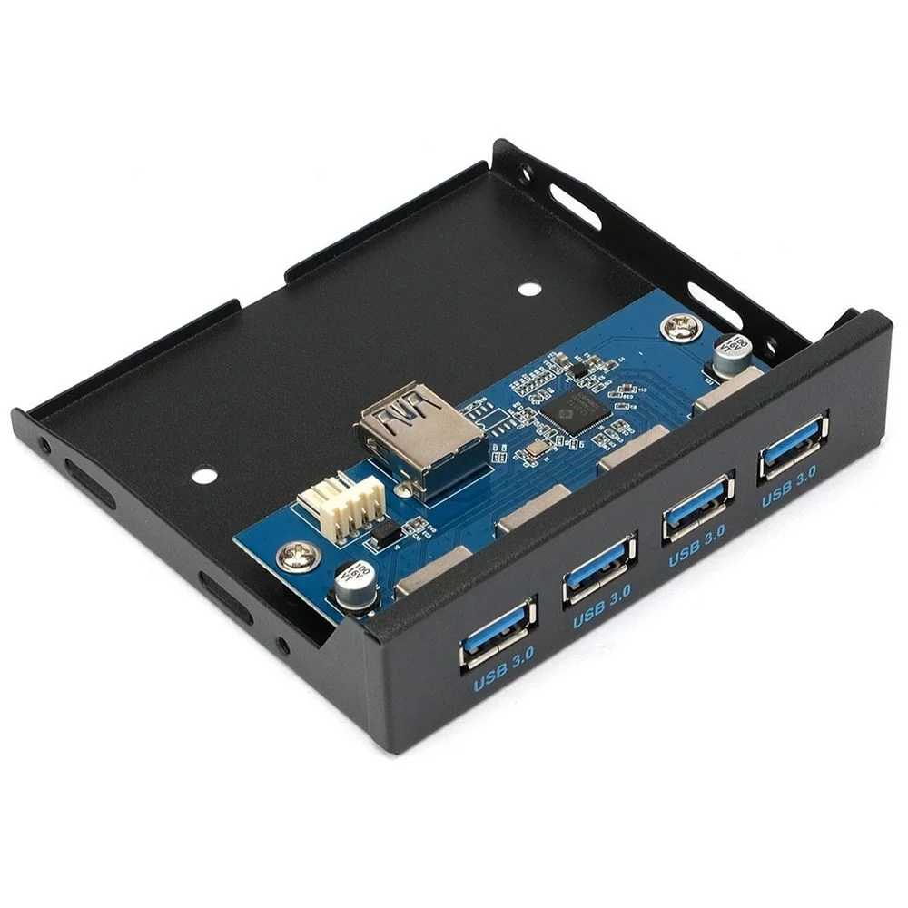 Адаптер Gembird Планка USB 3.0 на переднюю панель в отсек 3.5" 4xUSB-A 3.0 (FP3.5-USB3-4A)