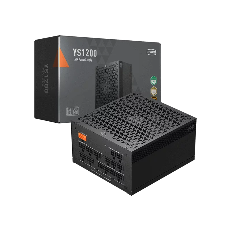 Блок питания ПК/ PCCooler, 1200W 80+ Gold (ATX, 3.1, , Full modular, 1x24(20+4)pin 610mm, 2xCPU 8(4+4)pin 700mm, 2xPCIe*2 8(6+2)pin 750mm, 1x12V(2x6) 12+4pin 500mm, 2xSATA*3+MOLEX4pin*1 450+120+120+150mm , Active, 135x135mm (P5-YS1200-G1F)