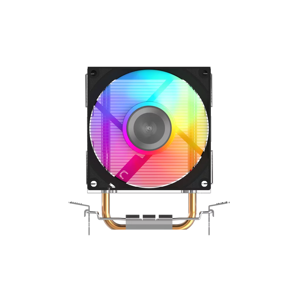 Кулер для процессора/ CPU Cooler SAMA X20 (120W, 4-pin PWM, 123mm, 2x6mm, RGB, 1x92mm, 54.6CFM, 31.2dBA, 2700RPM, S: 1851/ 1700/ 1200/ 115X, AM5/ AM4, silver) (X20-XXWNYXOX-G)