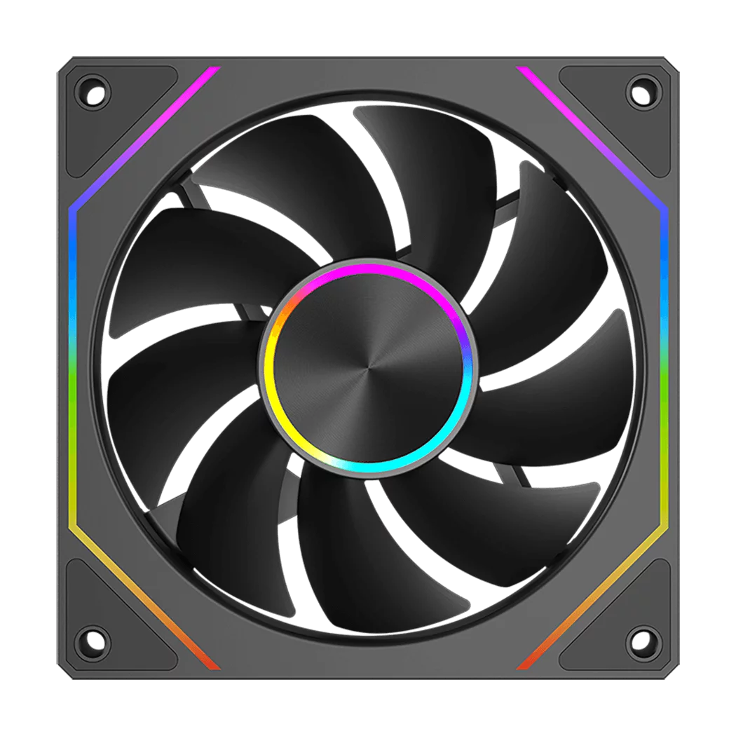 Кулер для корпуса/ Case Cooler PCCooler FG120 ARGB BK (120x120x25mm, 4-pin PWM, ARGB, 54CFM, 28.4dBA, 1800RPM, Black)