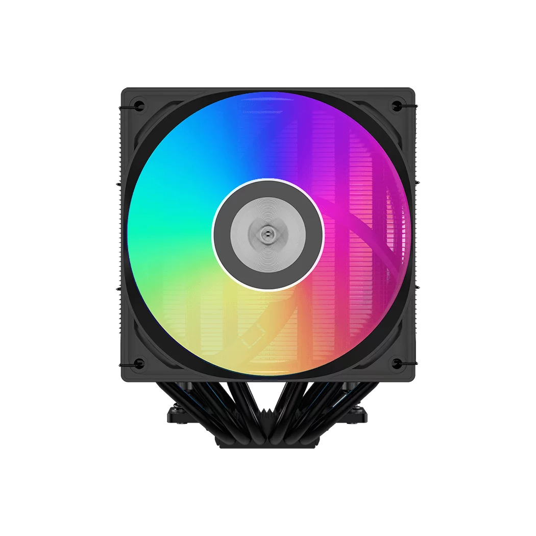 Кулер для процессора/ CPU Cooler PCCooler RT620 ARGB BK (250W, 4-pin PWM, 157mm, Al/Cu, 6x6mm, 2x120mm, 73.32CFM, 34.9dBA, 2200RPM, S: 1851/1700/1200/115X, AM5/AM4, black)