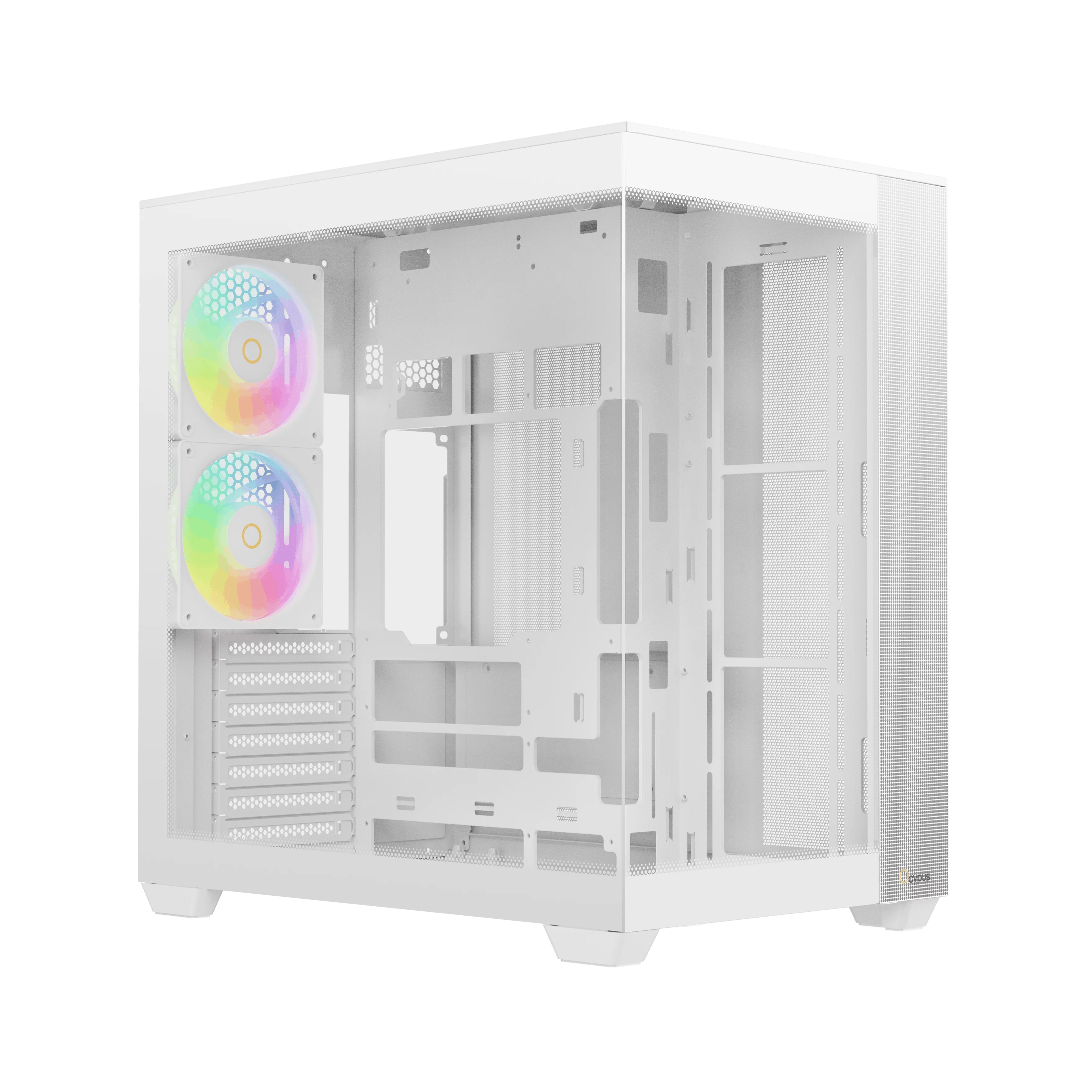 Корпус Компьютер без блока питания/ Case Ocypus Delta C74 WH ARGB, Midi-Tower, TG, 2x120mm ARGB, 2xUSB-A 3.0 + 1xUSB-C 3.1, ATX, mATX, mITX White (DELTA-C74-WHD200XX-GL)