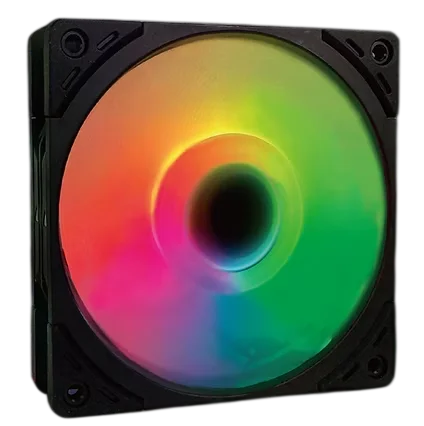 Кулер для корпуса/ Case Cooler Scythe Wonder Tornado 120 ARGB (120x120x26mm, 4-pin PWM, ARGB, 75.17CFM, 35.57dBA, 2500RPM, Black) (WT1225FD25AR-P)