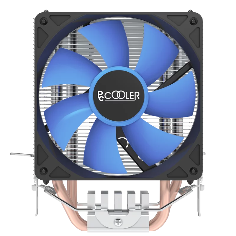 Кулер для процессора/ CPU Cooler PCCooler S93 V2 (100W, 3-pin, 125mm, Al/Cu, 2x6mm, 1x92mm, 48CFM, 22dBA, 2200RPM, S: 1700/1200/115X, AM5/AM4, silver, black)