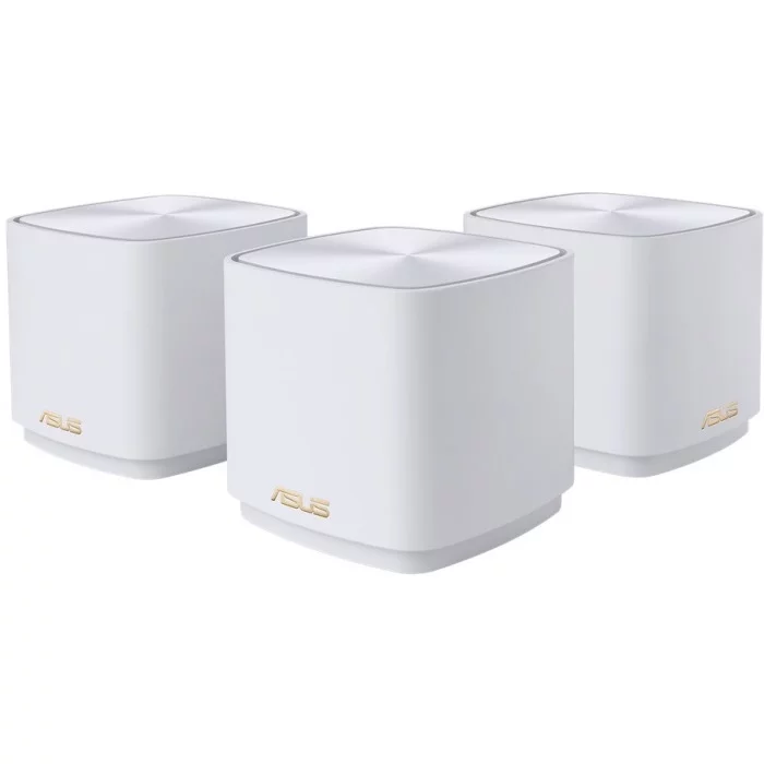 Картинка Mesh роутер Asus ZenWiFi AX Mini XD4 (W-3-PK) 3 шт. белый (90IG05N0-MO3R20) 
