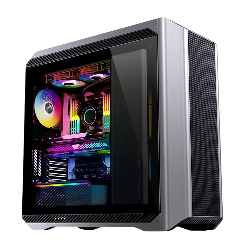 Корпус без блока питания/ Case JONSBO D500, Full-Tower, TG, 3x140mm ARGB, 2xUSB-A 3.2 + 1xUSB-C 3.2, E-ATX, ATX, mATX, mITX Silver (D500 SILVER)