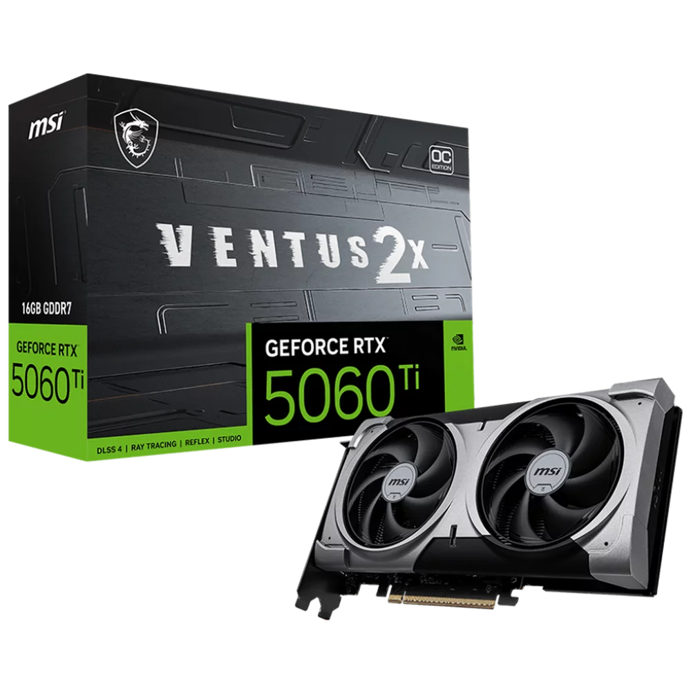 MSI RTX 5060 Ti 16G VENTUS 2X OC PLUS NV RTX 5060TI 16Gb 128bit GDDR7 2617/2800