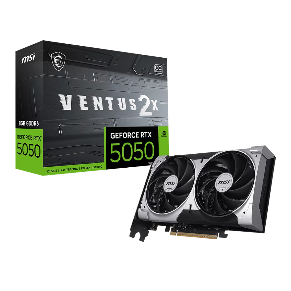 Видеокарта MSI RTX5050 VENTUS 2X OC 8GB GDDR6 128bit 3xDP HDMI 2FAN RTL (RTX 5050 8G VENTUS 2X OC)