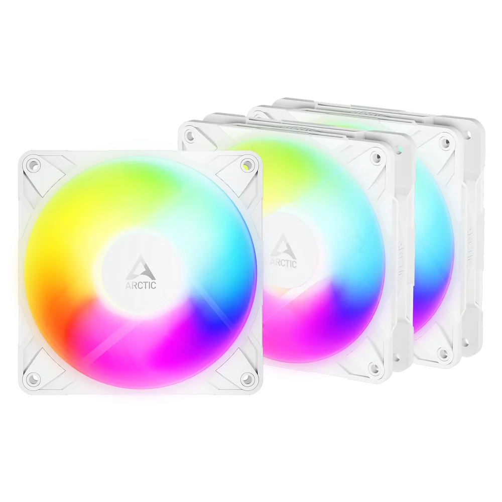 Вентилятор корпусной ARCTIC P12 PRO Reverse A-RGB White Value Pack 3 шт. (ACFAN00334A)