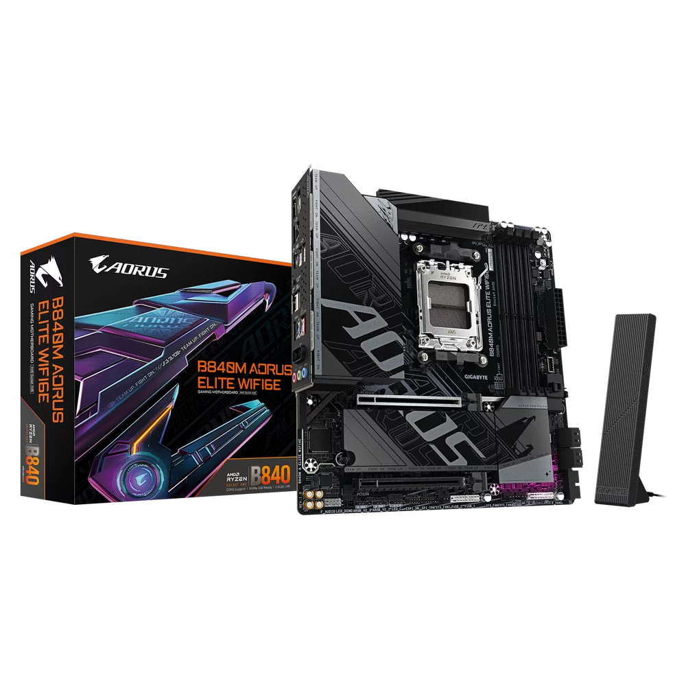 Материнская плата Gigabyte B840M AORUS ELITE WIFI6E, RTL