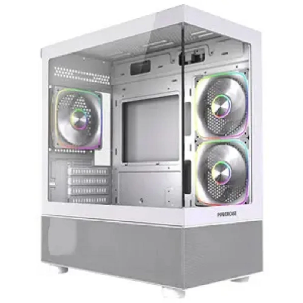 Powercase Корпус Vision Micro M2 ARGB, Tempered Glass, 3x 120mm ARGB PWM Fan, белый, mATX (CVMWM2-A3)