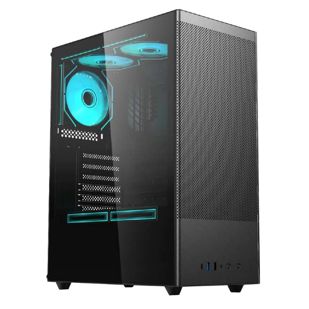 Корпус для ПК ACD Citadel 108B ATX, Type-C + 2XUSB ports + HD audio combo, Mesh, TG, Black. (AH-SI2G0-000)