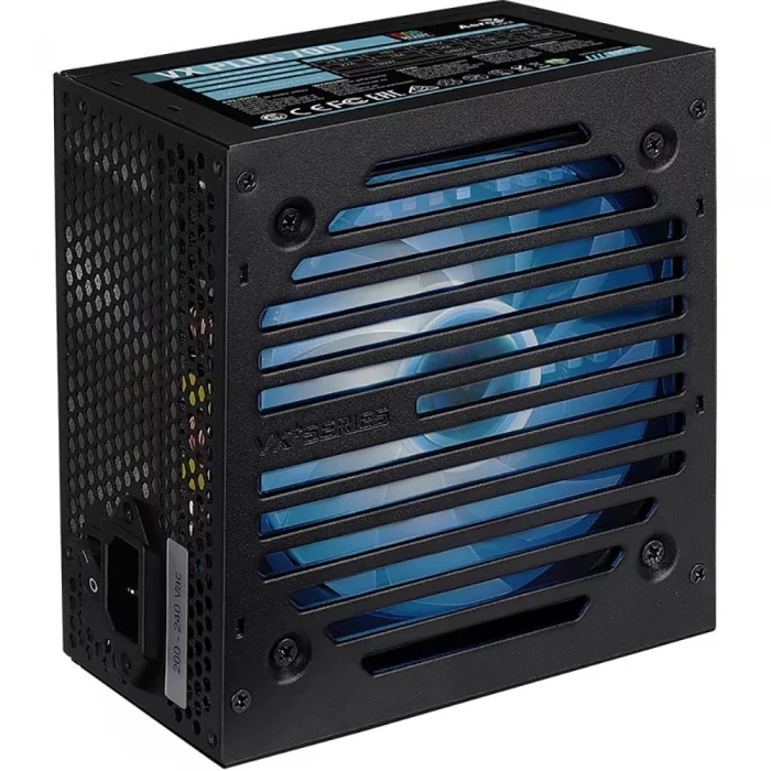 Блок питания Aerocool 700W Retail VX PLUS 700 RGB, ATX v2.3, RGB-подсветка, A.PFC, fan 120mm, 2x PCI-E [6+2-Pin], 6x SATA, 3x MOLEX, 1x FDD