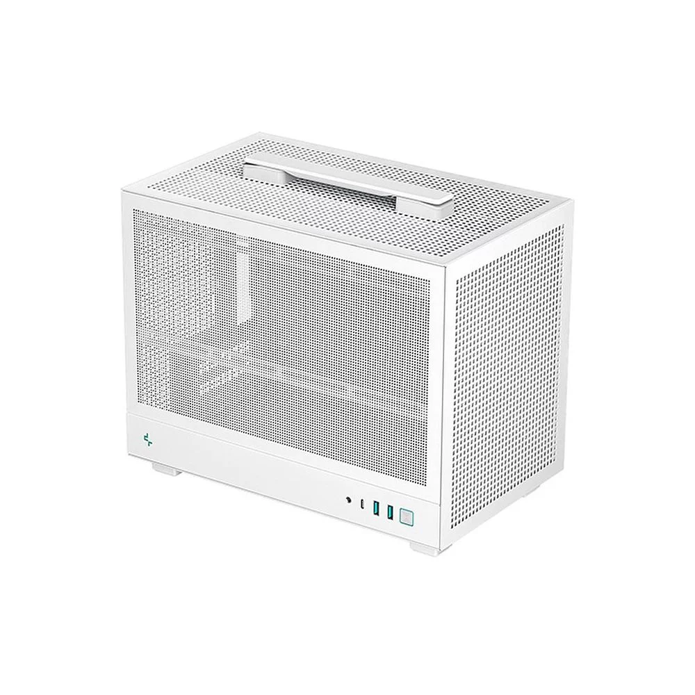 Корпус для Компьютер Deepcool Bad Pack CH160 MESH WH mini-ITX, USB3.0X2, USB-C Gen2X1, AudioX1, 3.5"X1, 2.5"X1,TG, White (R-CH160-WHNMI0-G-1||BP)