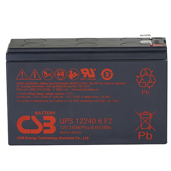 CSB Аккумуляторная батарея для ИБП (12V/ 5Ah) (UPS122406 F2 CSB)
