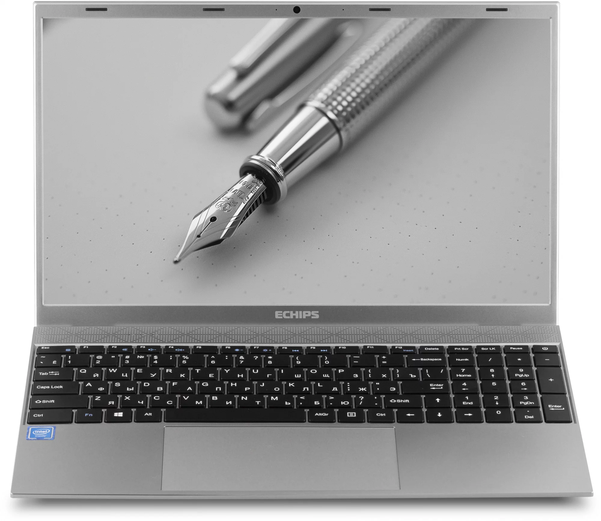 Ноутбук Echips Envy NB156A Celeron N5095 8Gb SSD240Gb Intel UHD Graphics 15.6" IPS FHD (1920x1080) Windows 11 Home grey WiFi BT Cam 4500mAh