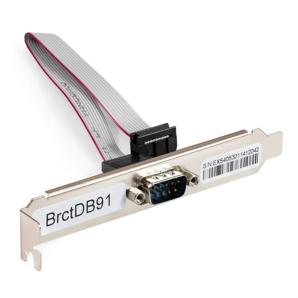 Exegate EX298291RUS Планка портов в корпус 1xCOM ExeGate BrctDB91 (Com 10-pin (F) --] RS232 DB9 Male, кабель 20см)