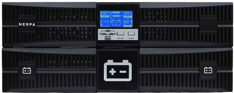 ИБП NERPA RU (online, Rack/Tower, 3 kVA/2.7 kW, установлено 8 x 12V,7Ah АКБ, возможность подключения внешних АКБ) (NU-1RT3B-001)