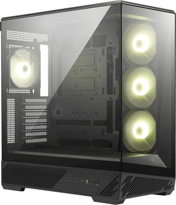 Корпус MSI MAG Pano 130R PZ черный без БП ATX 6x120mm 2x140mm 2xUSB3.0 audio AirDuct bott PSU