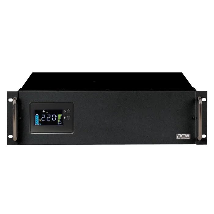 Источник бесперебойного питания Powercom King Pro RM KIN-1200AP, LCD, 1200VA/ 960W, SNMP Slot, black (KIN-1200AP LCD)