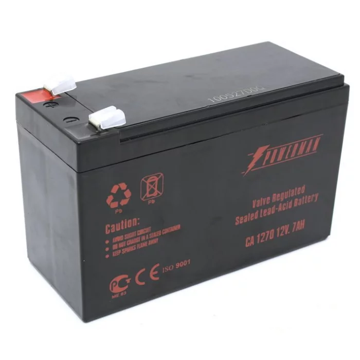 Батарея POWERMAN Battery CA1270, напряжение 12В, емкость 7Ач,макс. ток разряда 105А, макс. ток заряда 2.1А, свинцово-кислотная типа AGM, тип кл (POWERMAN BATTERY 12V/7AH)