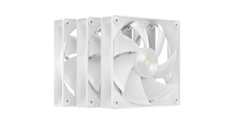 Вентилятор для корпуса Ocypus Delta F12 WH 3 IN 1, 120x120x25mm, 4-PIN PWM, 500-2000 RPM, 29 DBA MAX, HYDRO BEARING