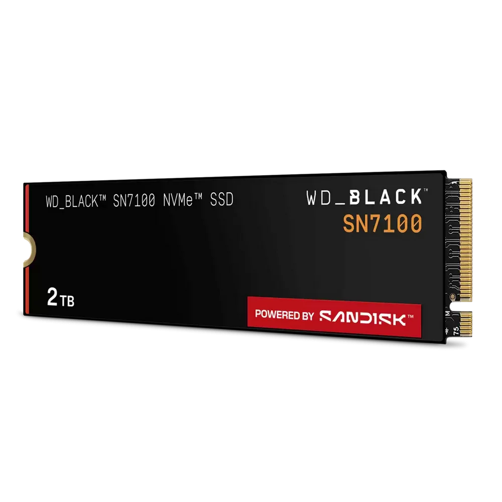 Твердотельный накопитель Western Digital Black SSD SN7100 M2.2280 PCIe 4.0 2Tb, 7250MBs/6900MBs, TBW 1200, WDS200T4X0E, 1 year