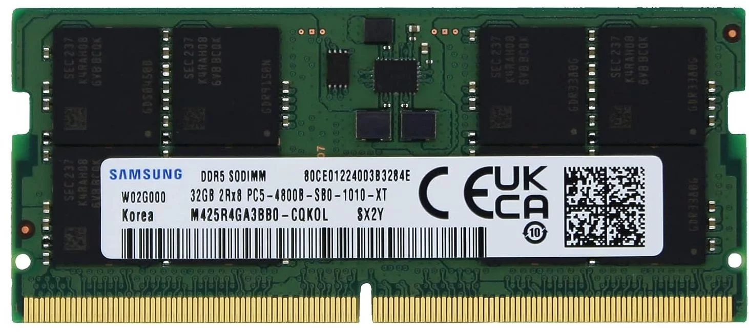 Память оперативная/ Samsung DDR5 32GB SODIMM 4800MHz 2Rx8, 1.1V (M425R4GA3BB0-CQK)