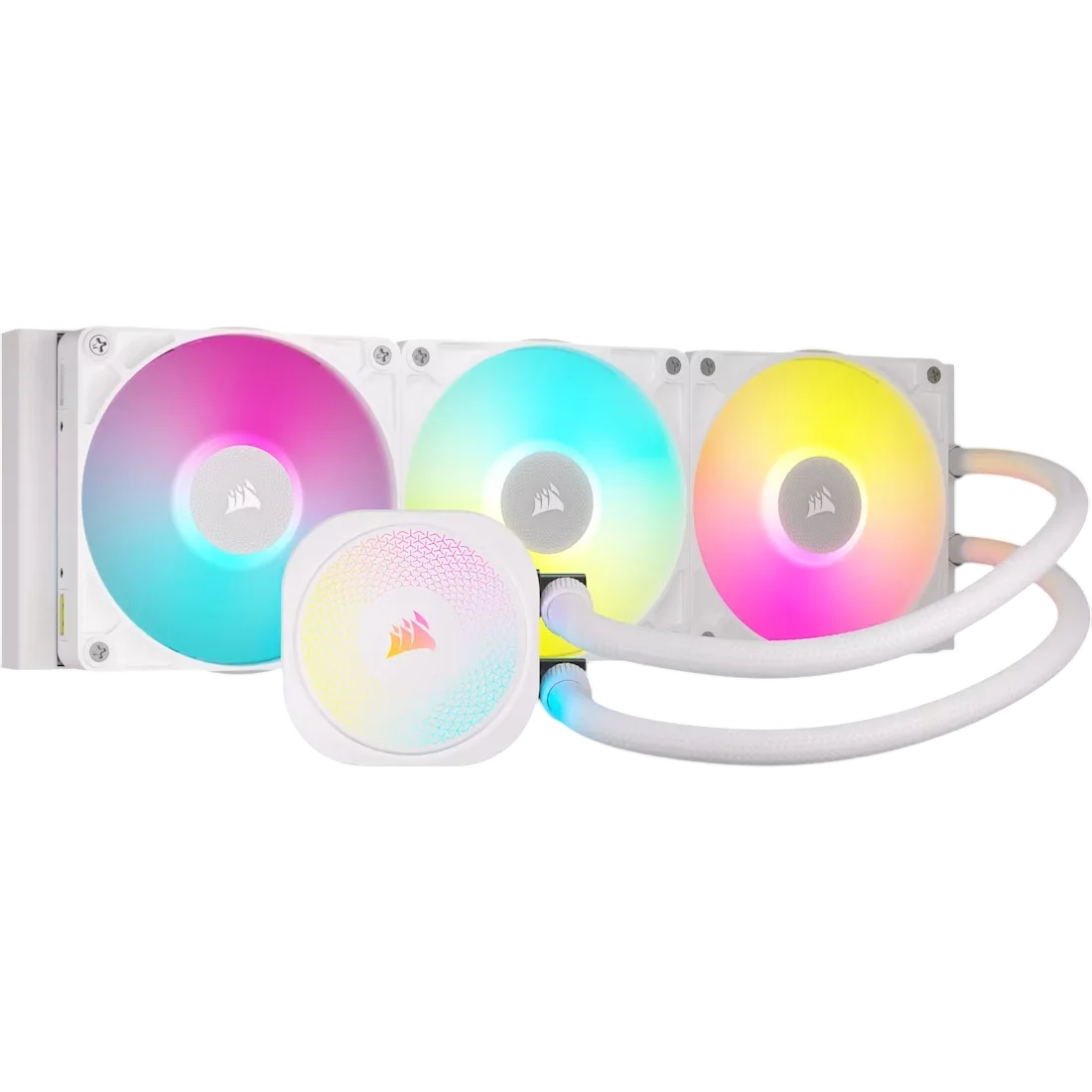 Система жидкостного охлаждения/ Water Cooling System Corsair iCUE LINK TITAN 360 RX RGB (360mm, White/ Fans: 3x120mm, 73.5CFM, 36dBA, 2100RPM/ S: 1851, 1700, AM5, AM4) (CW-9061021-WW)