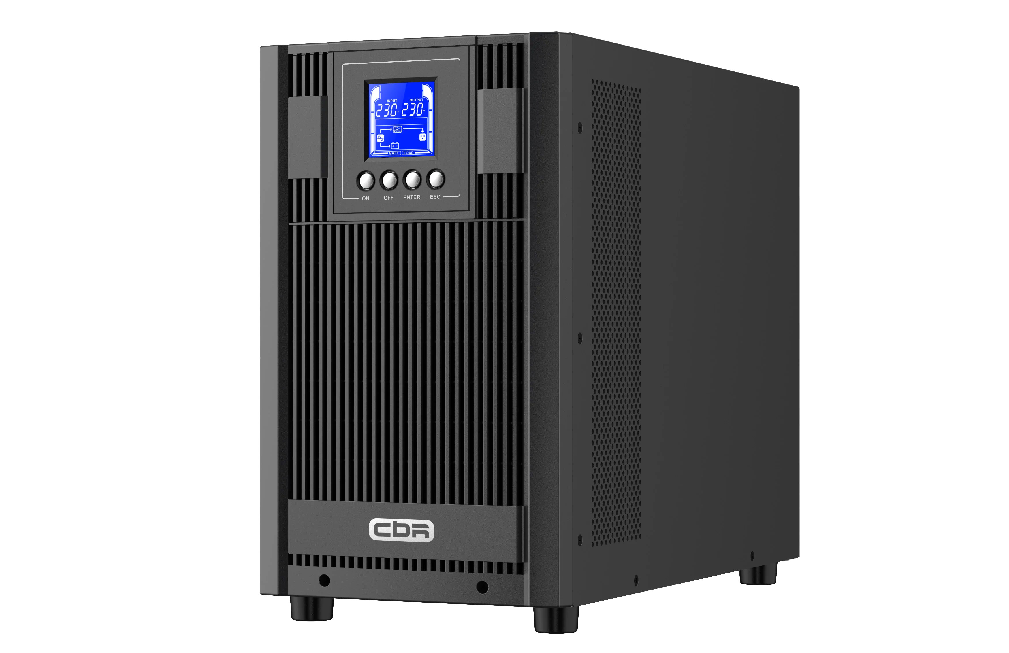 ИБП CBR ESSENCE ESN-3000 [Online 3000 VA / 3000 W, Tower, 4 x EURO + 1 x TB, LCD, HID-USB, RS232, EPO, SNMP slot] (ESN-3KT-4F-LCHERSC)