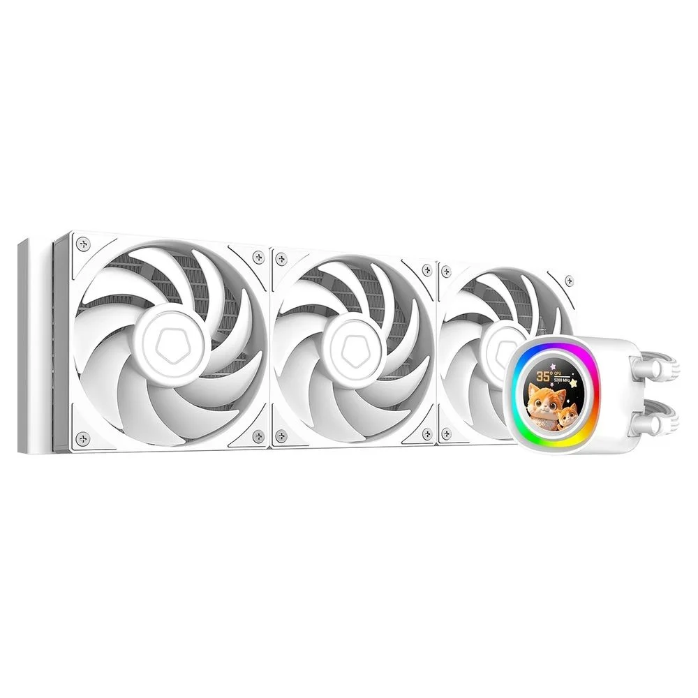Вентилятор для процессора ID-COOLING FX360 LCD PE WHITE (жидк. охл., 3x120mm, Al, PWM 2450rpm, 34.3 dB, 4 pin, 350Wt, LCD) (FX360 LCD PE WHITE)