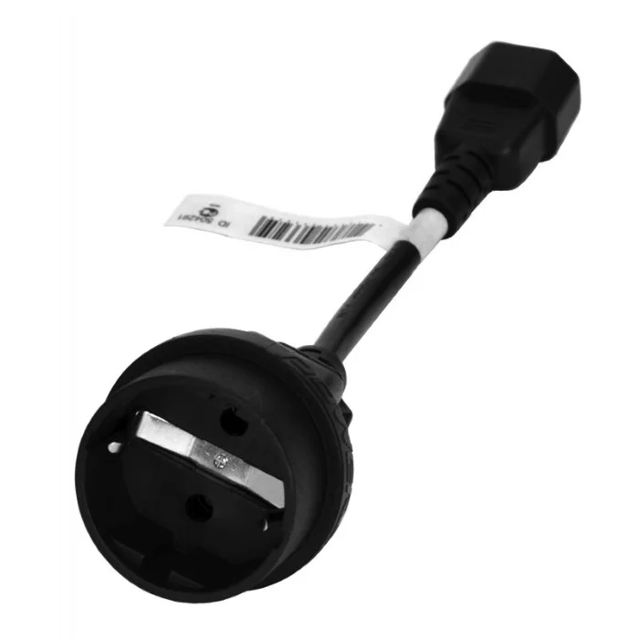 Кабель/ Powercom SCUT IEC-320 C14 to Socket Type-F 250V 10A (SCUT IEC320 TO TYPE-F)