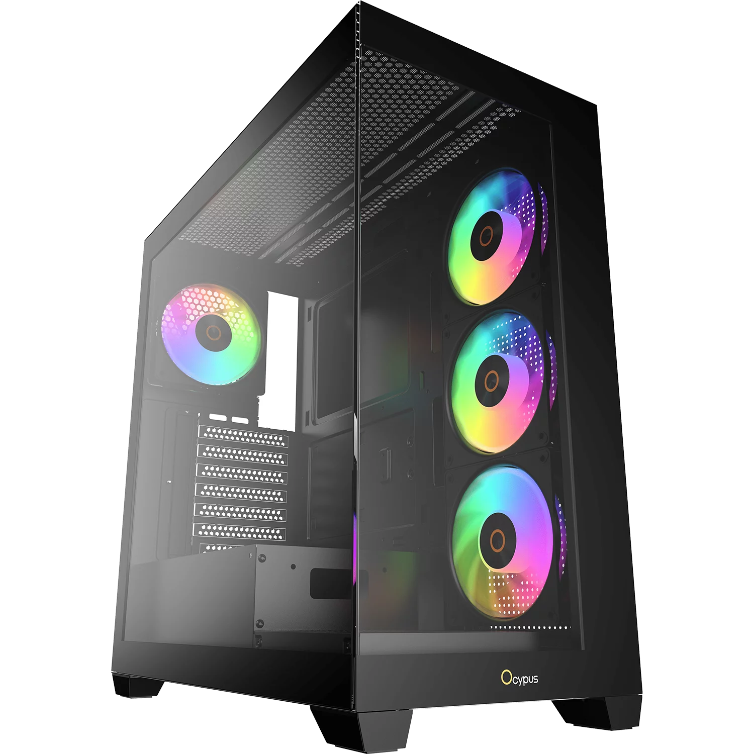 Корпус Компьютер без блока питания/ Case Ocypus Gamma C72 BK ARGB, Midi-Tower, TG, 4x120mm ARGB, 2xUSB-A 2.0 + 1xUSB-A 3.0, ATX, mATX, mITX Black (GAMMA-C72-BKD400XX-GL)