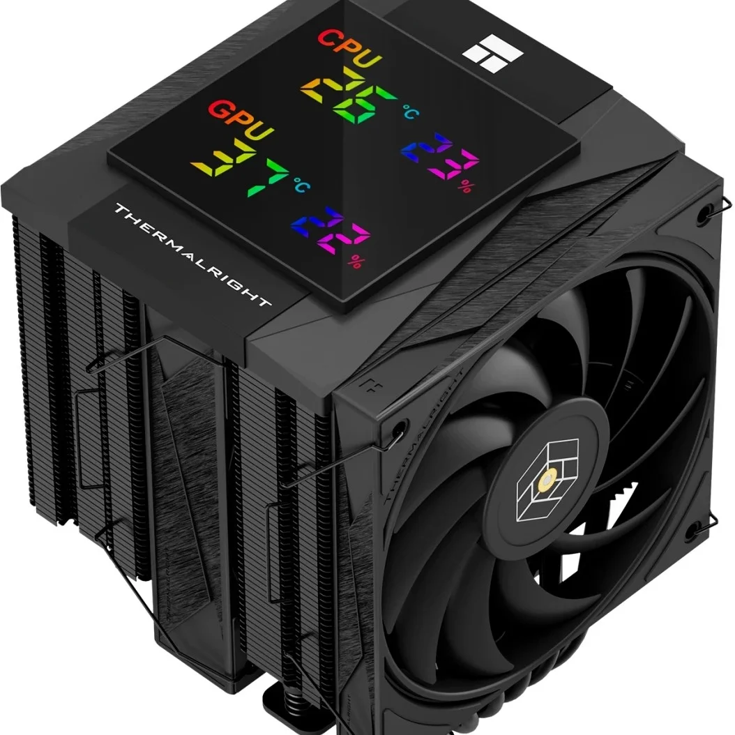 Thermalright Кулер Royal Knight 120 Digital Black LGA115X/1200/1700/1851/2011/2066/ AM4/AM5 (2x120mm PWM Fan, медное основание, 6 тепл. трубок 6мм) / TRRK120DB