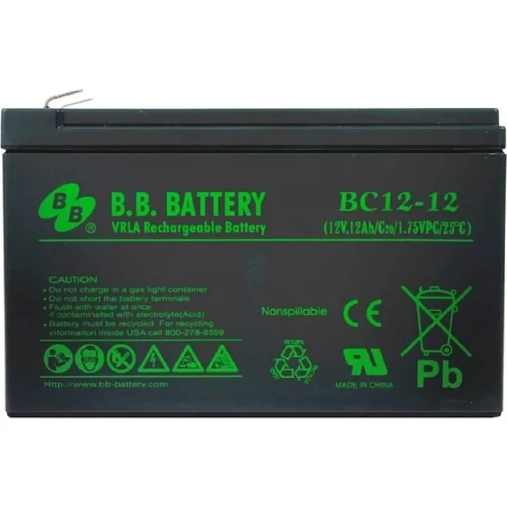 B.B. Battery АКБ BC 12-12 (12V 12Ah) (BC 12-12 BB)