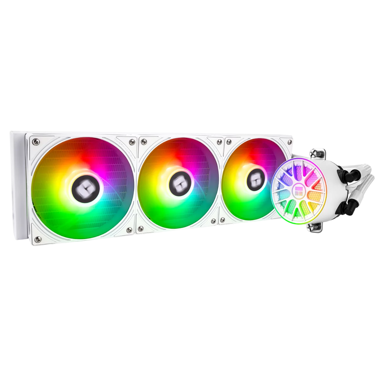 Система жидкостного охлаждения/ Water Cooling System Thermalright Aqua Elite 360 V6 (360mm, White, ARGB/ Fans: 3x120mm, 70.84CFM, 29.8dBA, 2000RPM/ Pump height 53.5mm, 2800RPM, Rad thickness 27mm/ S: (A-ELITE-WH-360-ARGB-V6)